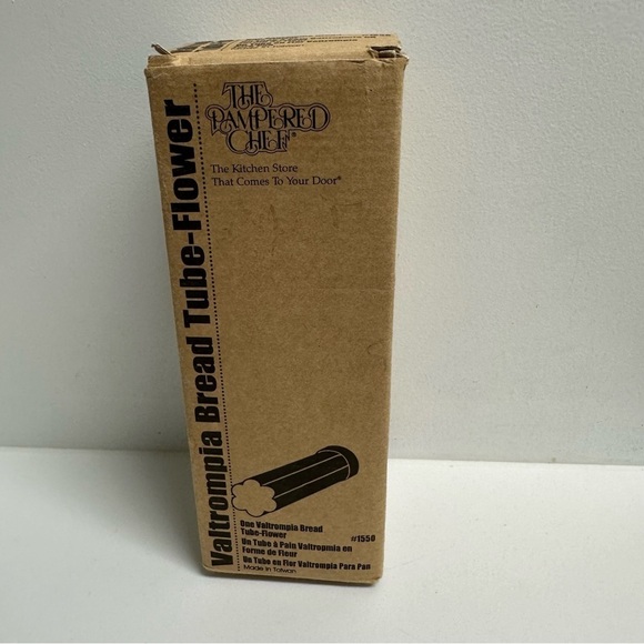 The Pampered Chef Antique Valtompia Bread Tube Flower Made In Taiwán NEW In Box - Picture 7 of 7